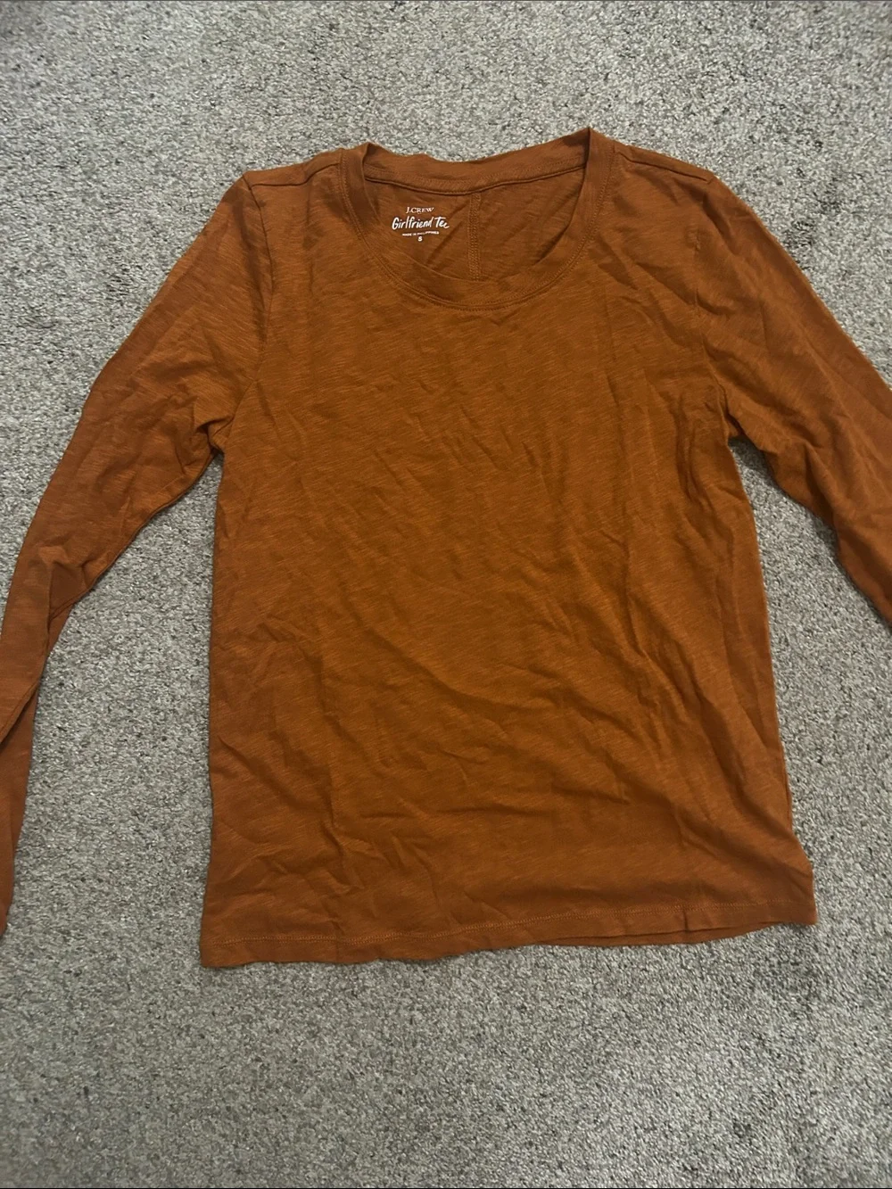 Rust Long Sleeve Scoop Neck Tee